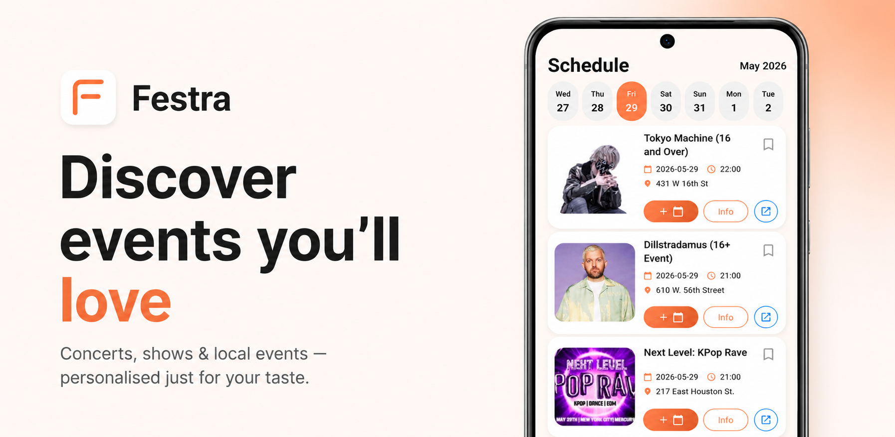 Festra — Discover events you'll love